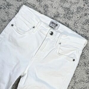 AGOLDE Filter Free Cropped Slim Fit Jeans‎ White Denim Size 26 Stretch Ankle
